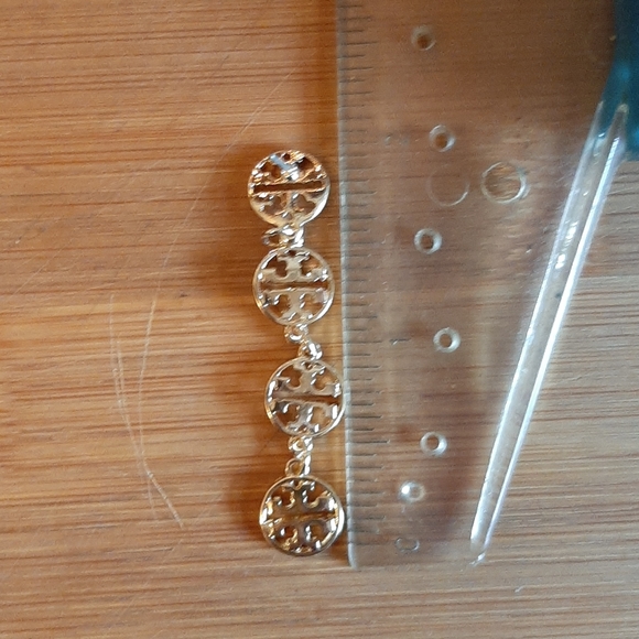 Tory Burch Gold Charm Drop Earrings - Picture 4 of 4